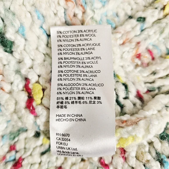 Anthropologie Gaia Sweater XXS COZY Blue Chunky Knit Confetti NWT Mock Neck - Picture 11 of 11